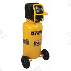 DEWALT Air Compressor: Oil Free, 27 gal, Vertical, 1.7 hp, 5.1 cfm @ 90 psi, 200 psi Max Op Pressure (MPN DXCM271). Key specifications — attr48686: Oil Free; attr48685: 120V AC; attr48689: 2.5 cfm @ 200 psi; attr48678: 15.0 A; attr48671: DEWALT; attr124308: Standard (75 dBA or more).