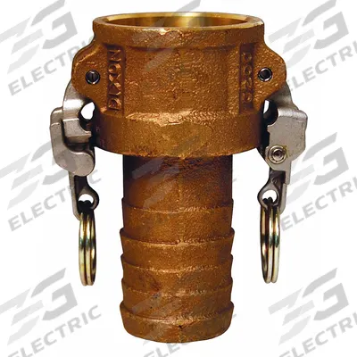 DIXON VALVE & COUPLING Cam and Groove Coupling: 2 in Coupling Size, 2 in Hose Fitting Size, 5 5/8 in Overall Lg - Type C Forged Brass Cam & Groove Fittings