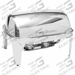 AMERICAN METALCRAFT Chafer: 9 qt Capacity, 26 1/2 in Overall Lg, 19 1/2 in Overall Wd, Roll-Top (MPN ADAGIORT26). Key specifications — Manufacturer Part Number: ADAGIORT26; Material: Stainless Steel; Product Type: Rectangular Adagio Chafer; Lid Attachment : Roll-Top; Brand: AMERICAN METALCRAFT; NSF Certified: No; Color: Silver.