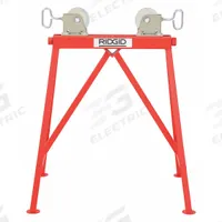 RIDGID Roller Head Pipe Stand: Straight Roller Head, 2,500 lb Max Load Capacity, Adj Leg, Metal (MPN 64642). Key specifications — attr511105: Rollers Can be Locked to Prohibit Rotation; attr511119: Adjustable; attr511107: Metal; attr473852: RIDGID.
