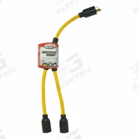 SOUTHWIRE Cord Adapter: 20 in Lg, 12 AWG, L5-20P Plug, L5-20R Receptacle, Yellow, 125V AC (MPN 90228802). Key specifications — Temperature Rating: -40° to 140°F; NEMA Plug Configuration: L5-20P; NEMA Receptacle Configuration: L5-20R; Brand: SOUTHWIRE.