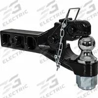 BUYERS PRODUCTS Combination Hitch: Receiver Mount, 3,600 lb Gross Vehicle Wt Capacity, 2 in Ball Dia (MPN RM102000). Key specifications — Vehicle Class: Class 5; Shank Diameter: 2-1/2 in; Material: Steel; Finish: Powder Coated; Brand: BUYERS PRODUCTS.