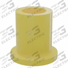 BUNTING BEARINGS Flanged Sleeve Bearing: PTFE, 1/2 in Bore, 3/4 in OD, 1 in Overall Lg, Yellow (MPN BJ5F081208). Key specifications — Brand: BUNTING BEARINGS; Color: Yellow.