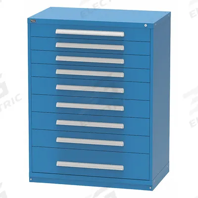 VIDMAR Modular Drawer Cabinet: 45 in x 21 3/8 in x 59 in, 9 Drawers, 183 Compartments - Vidmar Modular Drawer Cabinets