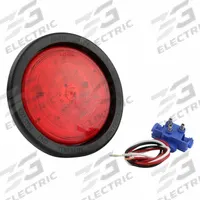 GROTE Stop/Turn/Tail Light: LED, Stop Light, Red, Round, 4 5/16 in Overall Dia, 4 5/16 in Overall Ht (MPN G4012). Key specifications — Electrical Connection: Female Pin; Brand: GROTE; Installation Type: Permanent; Lens Color: Red; Mount Type: Grommet; Lighting Technology: LED; Light Type: Stop Light.