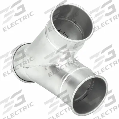 NORDFAB 4"dia 8"L 60° GSteel Wye Branch: Steel, For 4 in Duct Dia, 8 in Overall Lg - Branches