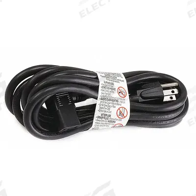 MONOPRICE Power Cord: 10 ft Lg, 3/16, 5-15P Plug, C13 Receptacle, SJT, PVC, 13 A Current - Electronic Equipment Power Cords