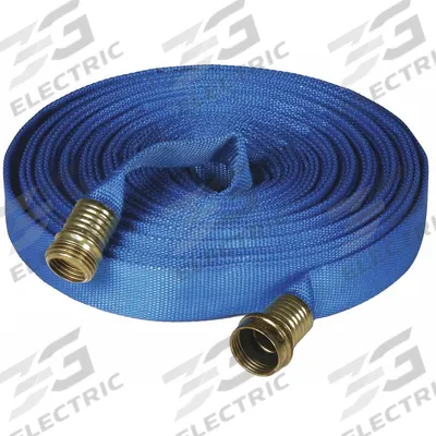 FSI Flat Supply Hose: 3/4 in Thread Size, GHT, Nylon - Hoses