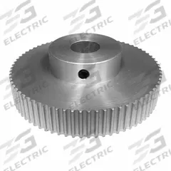 DAYTON Timing Pulley: Modified Curvilinear, Fixed, For GT Timing Belt Section, For 9 mm Belt Wd (MPN 120-2P09-6A5). Key specifications — Brand: DAYTON; Finish: Clear Anodized; For Belt Series: Powerhouse®.