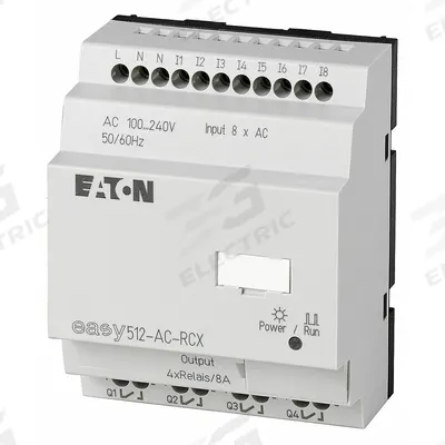 EATON Control Relay: (8) Digital, (4) Relay - Eaton Easy E4 Smart Relays