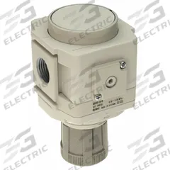 SMC Regulator: Die-Cast Aluminum, 1/2 in G, 7.251887 psi to 123.2821 psi, 1 MPa Max Op Pressure (MPN AR40-F04B-D). Key specifications — attr111664: No; attr111400: AR-D; attr111627: SMC.