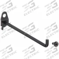 APPROVED VENDOR Single Rod Pegboard Hook: 1/4 in Peg Hole, For 1 in Pegboard Hole Spacing, 10 PK (MPN 5TPG4). Key specifications — Color: Black; Locking System: Screw-In; Mounting Type: Surface; Accessory Type: 90-Degree Single Hook; Brand: APPROVED VENDOR.