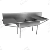 JUST MANUFACTURING Scullery Sink: 2 Bowls, 48 in Overall Ht, 81 in Overall Lg, 27 1/2 in Overall Wd (MPN NSFB230-24RL-2-J). Key specifications — Brand: JUST MANUFACTURING.