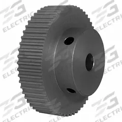 DAYTON Timing Pulley: Modified Curvilinear, Fixed, For GT Timing Belt Section, For 9 mm Belt Wd (MPN 56-3P09M6A8). Key specifications — Brand: DAYTON; Finish: Clear Anodized; For Belt Series: Powerhouse®.