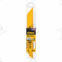 DEWALT Reciprocating Saw Blade: 14 Teeth per Inch, 9 in Blade Lg, 0.04 in Blade Thick, 25 PK (MPN DWAR9114B25). Key specifications — attr1109198: 14; attr1109200: Rigid for Straight Cuts; attr1109201: Straight; attr1109209: DEWALT.