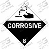 BRADY DOT Container Placard: Corrosive, 10 3/4 in x 10 3/4 in, 10 3/4 in Label Ht, Placard (MPN 63433). Key specifications — Brand: BRADY; Message: Corrosive.