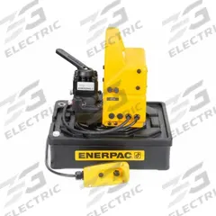 ENERPAC Hydraulic Pump: 10,000 psi Max. Op Pressure, 20 cu in/min Max. Flow Rate, 1/2 hp Max. HP (MPN PUJ1401B). Key specifications — attr941810: PUJ1401B; attr941817: 3-Position; attr941814: Advance.