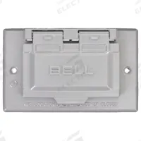 BELL Weatherproof Cover: Aluminum, Outdoor Receptacles, 1 Gangs, 2 13/16 in Overall Ht, 3R, Gray (MPN 5101-0). Key specifications — Brand: BELL; Color: Gray; Compatible with Product Type: Outdoor Receptacles; Mounting Orientation: Horizontal.