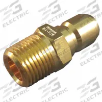 HANSEN Hydraulic Quick Connect Hose Coupling: 1/4 in, Brass, 22.71 lpm Max. Flow Rate, MNPT (MPN B2T15). Key specifications — attr297111: Brass; attr297114: 1/4"-18; attr303815: HANSEN.