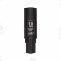 INGERSOLL RAND Impact Socket: Metric, 15 mm Socket Size, 6-Point, Deep, 2 61/64 in Overall Lg (MPN DXS2SM15L). Key specifications — attr1215501: INGERSOLL RAND; attr1215515: Manganese Phosphate; attr1215518: 15 mm.