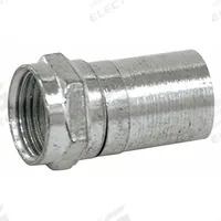 DOLPHIN COMPONENTS CORP Coaxial Connector: Male, Connector, Silver, Crimp-On, RG-59, F-Type, 10 PK (MPN DC-257049-X). Key specifications — Product Type: Connector; Brand: DOLPHIN COMPONENTS CORP; Color: Silver; Finish: Nickel-Plated; Gender: Male.