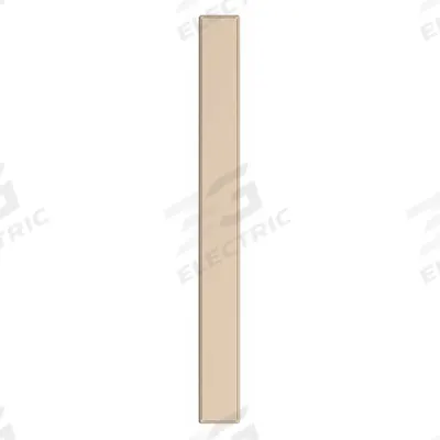 ASI GLOBAL PARTITIONS Partition Column: Steel, Smooth Semi Gloss, Khaki, 70 in Ht, 7 in Wd - Pilasters for Bathroom Partitions