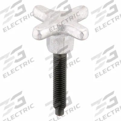 TE-CO Dog Point Hand Knob Screw: 3/8"-16 Thread, 2 3/4 in Thread Lg - Lobed-Head Dog-Point Hand Knob Screws