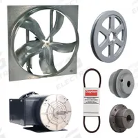 DAYTON Supply Fan w/Drive Package: Belt Drive, 54 in Blade, Totally Enclosed, 30,129 cfm, 1 ph (MPN 7AC60). Key specifications — Nameplate Voltage: 115/208-230V AC; Assembled: Unassembled; Brand: DAYTON; Enclosure Design: Totally Enclosed Motor.