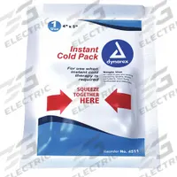 DYNAREX Cold Pack: 4 in Temp Pack Lg, 5 in Temp Pack Wd, 4511, 24 PK. Key specifications — Product Type: Cold Pack; Reusable: Disposable; Temperature Pack Color: White; Temperature Pack Material: Plastic; Brand: DYNAREX; Manufacturer Part Number: 4511; Includes Fastener: Adhesive; Latex Content: Latex Free.