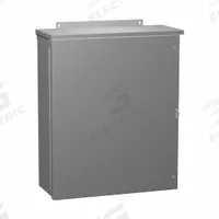 HAMMOND Enclosure: Galvanized Steel, 24 in x 24 in x 8 in, 3R, Solid Cover, Hinged, Painted (MPN C3R24248HCR). Key specifications — Brand: HAMMOND; Closure Method: Screws; Knockouts: Not Included.