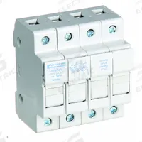 MERSEN Fuse Block: Finger-Safe, 4 Pole, 800 V AC, DIN Rail Mounting, Pressure Plate Termination (MPN USM4). Key specifications — Brand: MERSEN.