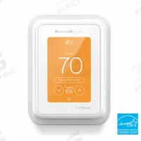 RESIDEO WiFi Thermostat: Heat and Cool, White, Touch Screen, Geofencing, 5 GHz_2.4 GHz Wi-Fi Freq (MPN THX321WFS3001W). Key specifications — Application: Heat and Cool; Housing Color: White; Programming Capability: 1 Week; Terminal Designations: Y2; Smart Capabilities: Geofencing; Humidification Control: Yes; Brand: RESIDEO; Control Type: Touch Screen.