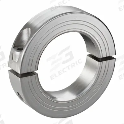 RULAND MANUFACTURING Shaft Collar: 2-Piece, Metric with Inch Bore, Round, Clamp-On - Stainless Steel Shaft Collars