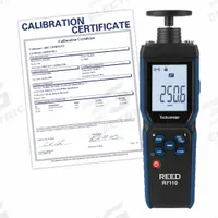 REED INSTRUMENTS Combination Contact: +/-(0.02% rdg. + 1 dgt.) RPM Accuracy, 0.01 rpm, 0.1 rpm/1rpm (MPN R7110-NIST). Key specifications — Includes: Contact Adapter; Brand: REED INSTRUMENTS; RPM Accuracy: +/-(0.02% rdg. + 1 dgt.); RPM Resolution: 1rpm; Calibration Certificate: Included.