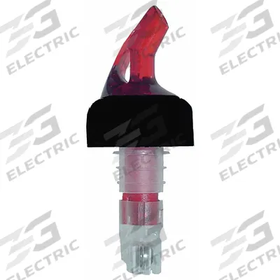 TABLECRAFT PRODUCTS Liquor Pourer with Clear Tail: Red, Plastic - Liquor Pourers