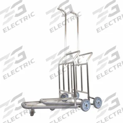HOSPITALITY 1 SOURCE Nesting Compact Luggage Cart: 42 in Overall Lg, 31 in Overall Dp - Self-Service Luggage Carts
