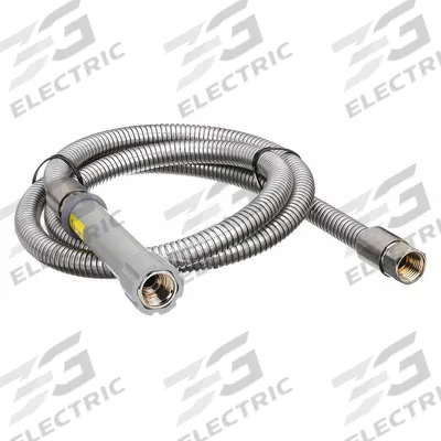 T&S BRASS Pre-Rinse Hose: Stainless Steel, Stainless Steel, 68 in Overall Lg - Faucet Sprayer Hoses