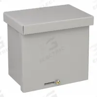 WIEGMANN Enclosure: Steel, 8 in x 8 in x 6 in, 3R, Solid Cover, Screw On, Included, Painted (MPN RSC080806). Key specifications — Brand: WIEGMANN; Closure Method: Padlock Hasp; Knockouts: Included.