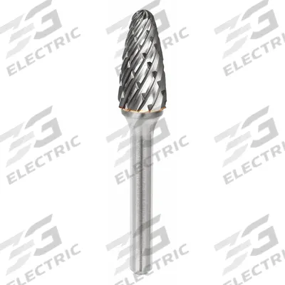 SGS PRO Carbide Bur: Ball-Nosed Tree, SF-1, Steel Cut, 1/4" x 5/8" Head - Steel-Cut Ball-Nosed Tree Burs
