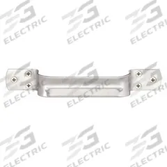 MONROE PMP Pull Handle: Unthreaded Holes, Stainless Steel, Silver, 1/4 in Screw Size, 0.31 in (MPN PH-0251). Key specifications — Brand: MONROE PMP; Projection Type: Non-Recessed; Material: Stainless Steel; Finish: Polished; Color: Silver; Folding Type: Fixed; Mounting Type: Unthreaded Holes; Screw Size: 1/4 in.