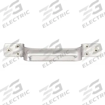 MONROE PMP Pull Handle: Unthreaded Holes, Stainless Steel, Silver, 1/4 in Screw Size - Standard Pull Handles