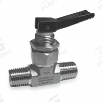 HAM-LET Manual Two-Way Ball Valve: 1/8 in Pipe Size, 316 Stainless Steel, MNPT x MNPT, 300 psi CWP (MPN H-1280-SS-N-1/8). Key specifications — Brand: HAM-LET; Handle Type: Lever.