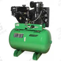 SPEEDAIRE Stationary Air Compressor: 2 Stage, 14 hp Engine, Mi-T-M, 29 cfm, 80 gal Air Tank (MPN ABS-14M-80HG). Key specifications — attr50933: Mi-T-M; attr86530: Electric; attr50934: SPEEDAIRE.