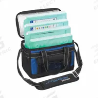 Cryogenic Storage Box: 12 1/4 in Overall Lg, 7 7/8 in Overall Wd, 5 7/8 in Overall Ht, 5 L Capacity (MPN 0372633). Key specifications — Material: Nylon; Includes: (2) 22°C Frames; Product Type: Transport Bag; Brand: COLE-PARMER.