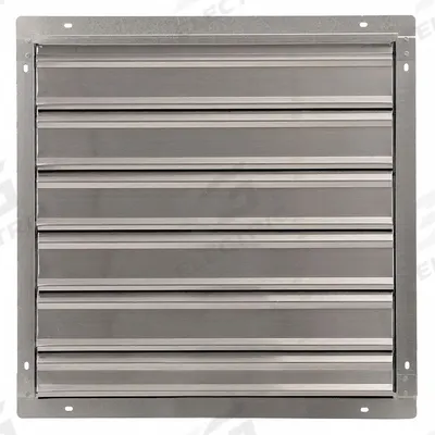 Dayton 27"H-W 5.75"L Alu Wall Vent Shutter: For 24 in Fan, Single Panel, 27 in H - Wall-Mount Backdraft Dampers