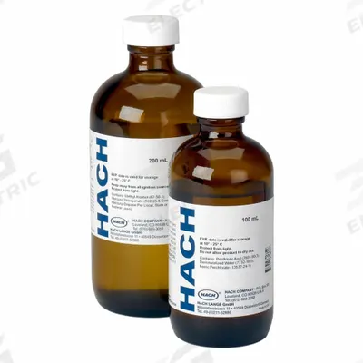 HACH Mercuric Thiocyanate Solution: 200 mL Volume, Liquid, 0.1 to 25 mg/L, Bottle - Additional Calibration Solutions & Standards