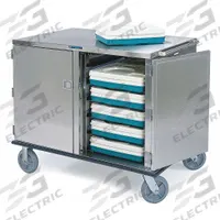 LAKESIDE Meal Delivery Cart: 18 Trays, Non-Pass-Through, 1 Doors, Stainless Steel, 56 in Overall Ht (MPN 831). Key specifications — Manufacturer Part Number: 831; Brand: LAKESIDE; Caster Configuration: (2) Swivel; Color: Silver; Material: Stainless Steel; Pass-through / Non-Pass-through: Non-Pass-Through; Insulated: No; Product Type: Meal Delivery Cart.