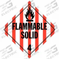 STRANCO INC DOT Container Placard: Flammable Solid, 10 3/4 in x 10 3/4 in, 10 3/4 in Label Ht (MPN DOTP-0042-PS). Key specifications — Brand: STRANCO INC; Message: Flammable Solid.