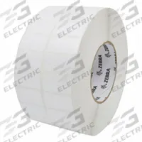 ZEBRA Barcode Printer Labels: 1 1/2 in Label Wd, 3/4 in Label Ht, White, 3 in Core Dia., Gloss (MPN 10023032). Key specifications — Label Finish: Gloss; Brand: ZEBRA; Label Color: White; Adhesive Material: Acrylic; Label Material: Polyester.