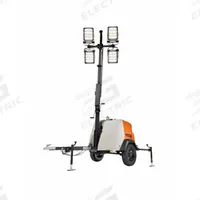 GENERAC Vertical Mast LED: 6 kW Running Watt, LED, 4 Lamps, 320 W Lamp Watt, 188,200 lm Light Output (MPN MLT6SMDS-STD3). Key specifications — Fuel Type: Diesel; Outlets Included: 120V AC 20A GFCI Duplex (NEMA 5-20R Type); Lighting Technology: LED; Brand: GENERAC; Rated Voltage: 120/240V AC; Engine Brand: Misubishi L3E.